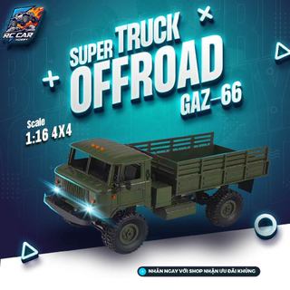 Tải quân sự GAZ-66 Xe Điều Khiển Từ Xa WPL B-24 Tỷ Lệ 1:16 4x4 Off-Road Leo Núi
