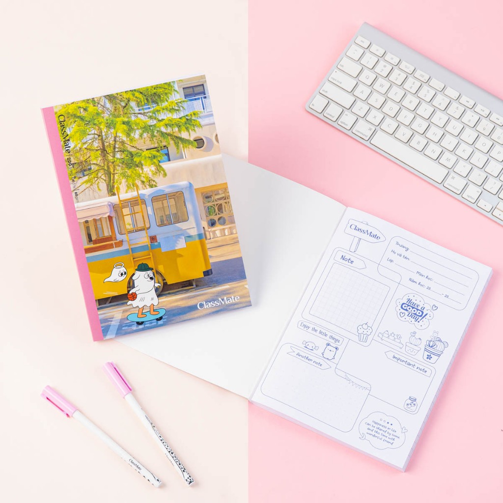 Tập Sinh Viên Miền Nam B5 Classmate Vở 4 Ôly (2x2mm) Vở 200 Trang 80GSM, Bìa Cute, Vở Ô Li Học Sinh Cấp 1 NB5-20-0314S