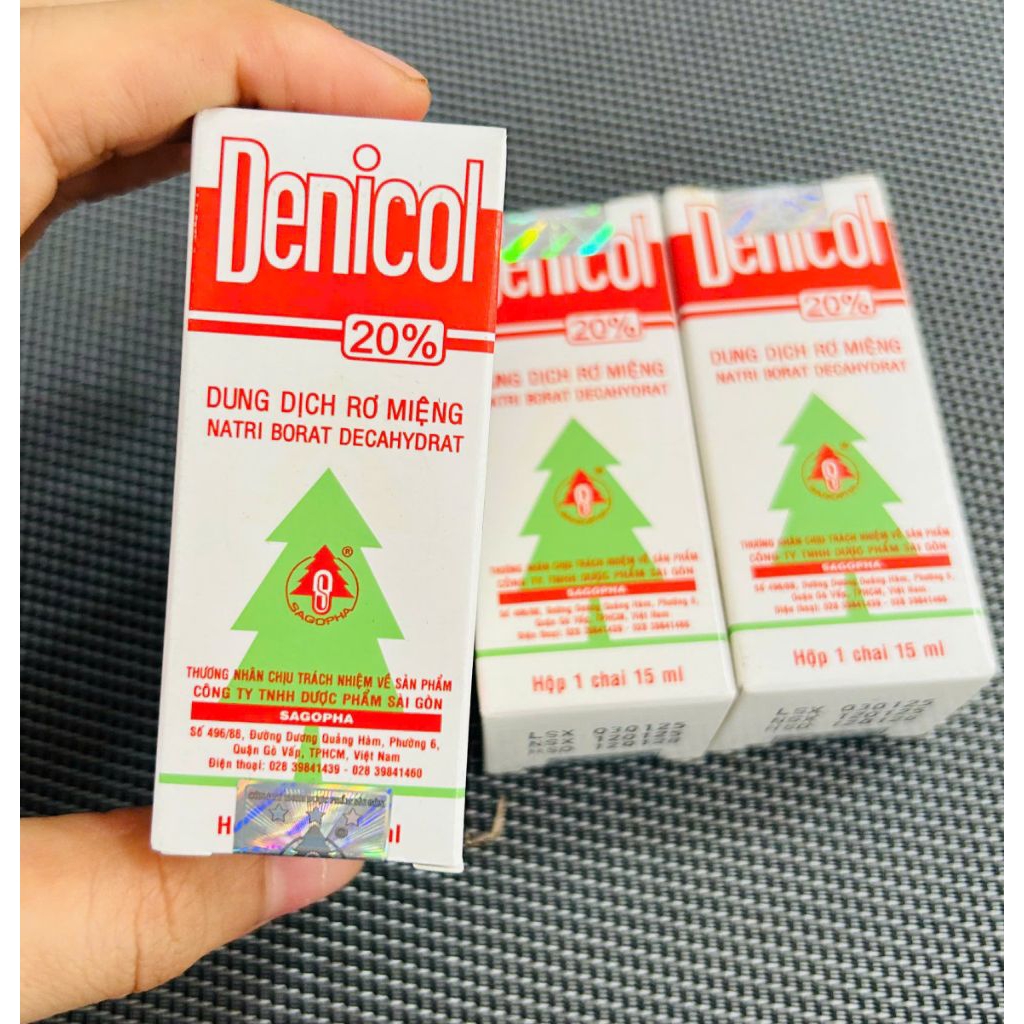 [chính hãng]Dung dịch rơ miệng Denicol 20%(chai 15ml) dùng làm slime đồ ...