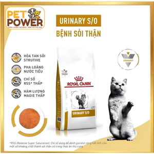 Thức Ăn Hạt Khô Hỗ Trợ Sỏi Thận Cho Mèo ROYAL CANIN URINARY S/O 400g - 1.5kg