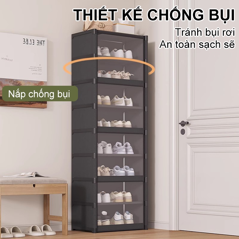 𝐎𝐥𝐢𝐟𝐞 Kệ Giày Chống Bụi Giá Để Giày Dễ Lắp Ráp Kệ Để Giày Lật Bìa Nhiều Lớp Tủ Giày Dép Đa Năng