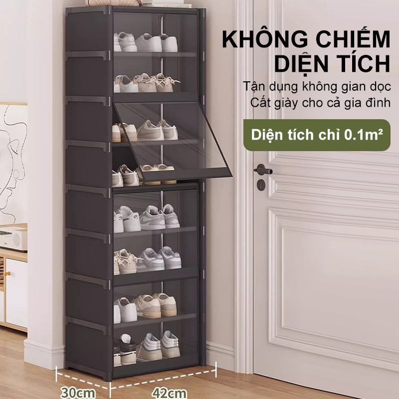 𝐎𝐥𝐢𝐟𝐞 Kệ Giày Chống Bụi Giá Để Giày Dễ Lắp Ráp Kệ Để Giày Lật Bìa Nhiều Lớp Tủ Giày Dép Đa Năng