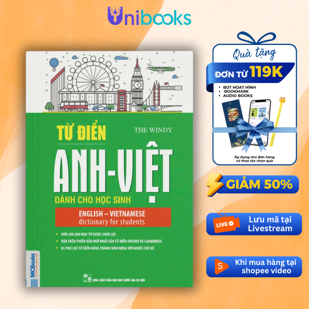 Sách - Từ Điển Anh - Việt Dành Cho Học Sinh (bìa xanh lá cây)