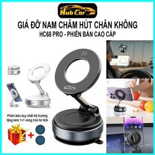 [HC68Pro] Giá Đỡ Điện Thoại Nam Châm Hút Chân Không Cao Cấp Gắn Taplo Ô Tô Siêu Chắc Xoay 360°