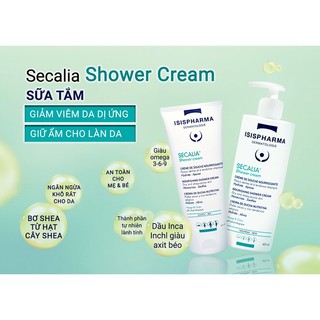 [HÀNG CÔNG TY] Sữa tắm cho da khô, da chàm, kích ứng Isis Pharma Secalia Ato Shower Cream (200ml)