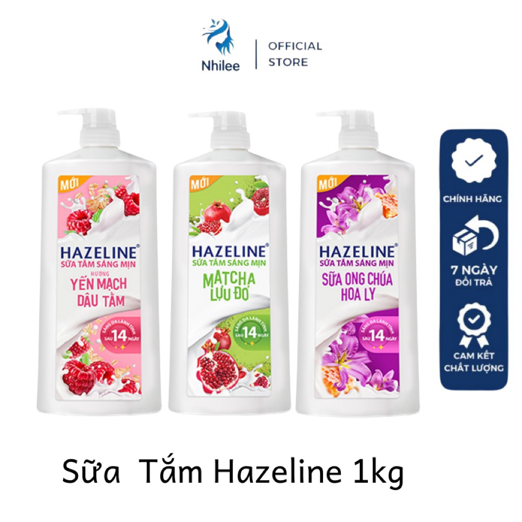Sữa tắm Hazeline NL370 yến mạch dâu tằm, matcha lựu đỏ dưỡng ẩm da sáng ...