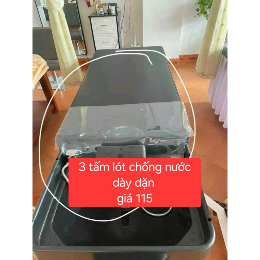 Tấm chắn nước giường gội dày dặn 53-75cm (0.3ly)