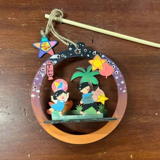 [Set 2 chiếc 2D] Bộ 2 Lồng Đèn Trung Thu Handmade 3D - Đèn Lồng Gỗ Cho Bé Tô Màu - Giao Ngẫu Nhiên