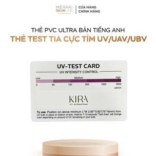 Thẻ Nhựa Test Tia Cực Tím UV/UAV/UBV - Thẻ PVC Ultra bản Tiếng Anh
