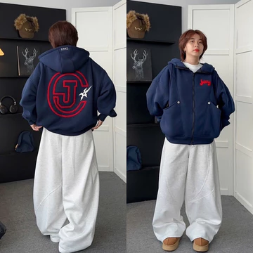 HOODIE JAY - Áo khoác hoodie nam nữ JAY mũ to 2 lớp nam nữ unisex màu XÁM TIÊU/ĐENHOODIE JAY - Áo khoác hoodie form