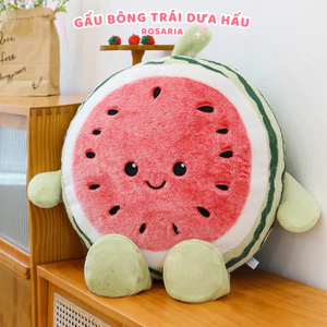 Gấu bông quả dưa hấu cao cấp. Trái dưa hấu nhồi bông làm quà tặng đáng yêu. Quà tặng em bé Rosaria