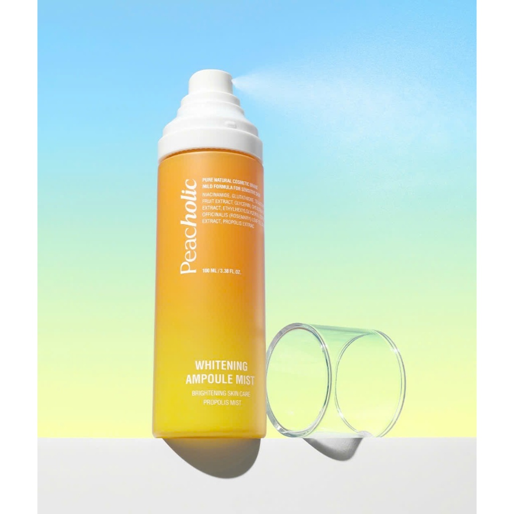 M54_ Xịt khoáng keo ong niacinamide glutathione tranexamic acid dưỡng trắng Peacholic Whitening Ampoule Mist