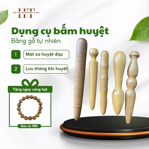 Bộ dụng cụ day ấn huyệt mát xa bằng gỗ thơm, giúp lưu thông khí huyết, cơ thể thoải mái - Mỹ Nghệ Dưỡng Sinh HT
