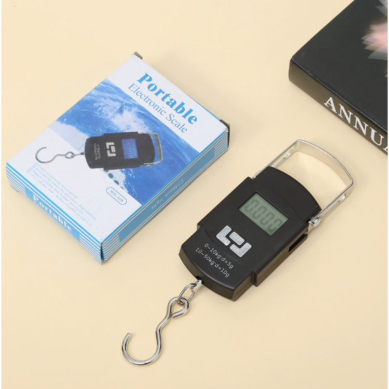 Cân Điện Tử Cầm Tay Mini Có Móc Treo Hành Lý Hàng Hóa và Thước Đo T35