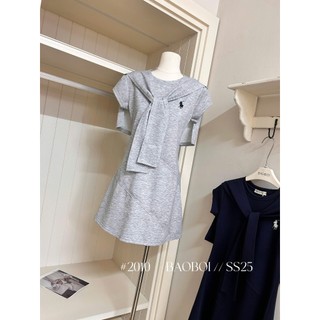 Set váy thun cổ tròn in hình ôm sát body chân dáng xòe phối khăndịu dàng ngọt ngào cho nàng đi chơi – BaoTrang.clothes