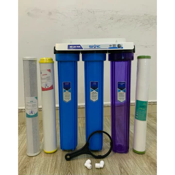Bộ lọc nước sinh hoạt, Đá vôi - Phèn bộ lọc tổng, bộ lọc chặn đầu nguồn, bộ lọc thô đầu nguồn 3 cấp 20 inch