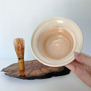 Chawan Đánh Matcha Trắng Vuốt Tay 13,5*7cm Có Triện - Gốm Nhật 2hand