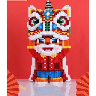 Đồ chơi Xếp hình Thỏ 33cm, mô hình lắp ráp thần tài, xếp hình thỏ siêu đẹp, trưng bày quà tặng