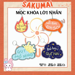 Móc Khoá Thông Điệp, Móc Khoá Nhắn Nhủ Lời Nhắn Theo Yêu Cầu Cute Acrylic Dùng Làm Quà Tặng Trang Trí Túi Xách - SakuMai