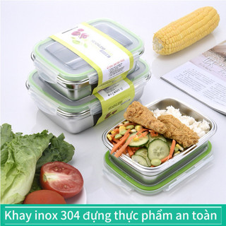 BỘ 3 HỘP INOX 304 CAO CẤP (1800+850+550ml) – BẢO QUẢN THỰC PHẨM AN TOÀN, TIỆN LỢI