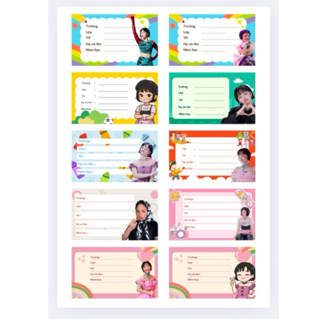 COMBO 50 NHÃN VỞ HỌC SINH CÁC ANH TRAI EM XINH SAY 2 NHIỀU MẪU CÓ NHẬN IN THEO YÊU CẦU