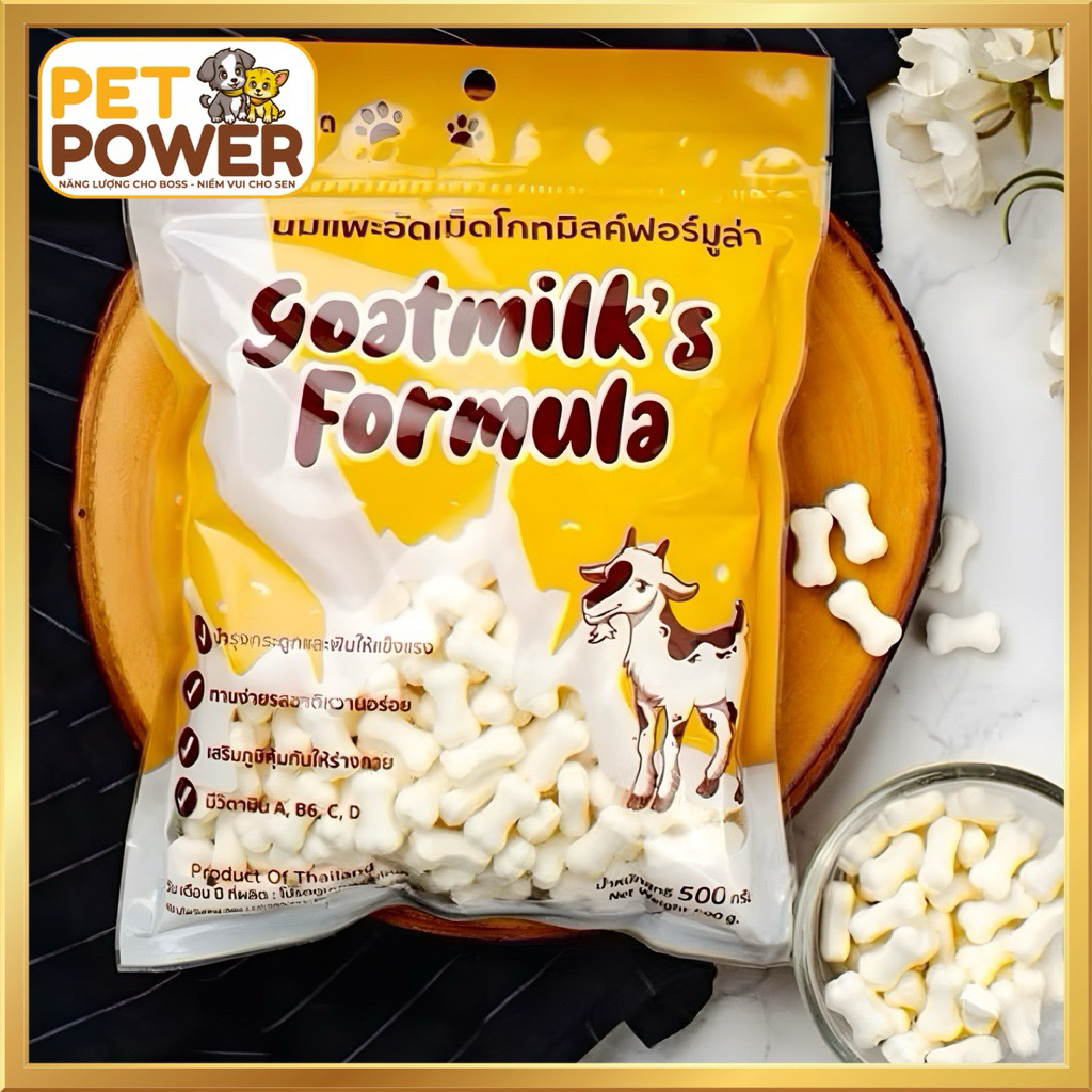 [Chính Hãng Thái Lan] - Kẹo Sữa Dê nén hình xương GoatMilk’s Fomula - 500g