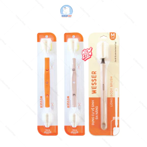 Cây Cọ Rửa Bình Sữa Wesser Cây Rửa Bình Sữa Đa Năng 2 Đầu Mút Không Làm Trẩy Bình Công Nghệ Korea