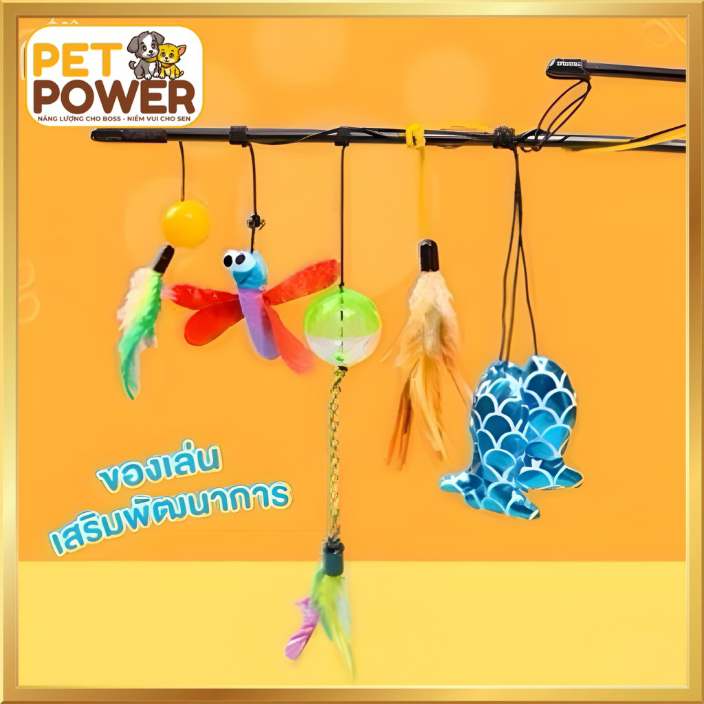 Cat Toy Đồ Chơi Cần Câu Có Chuông Cho Mèo