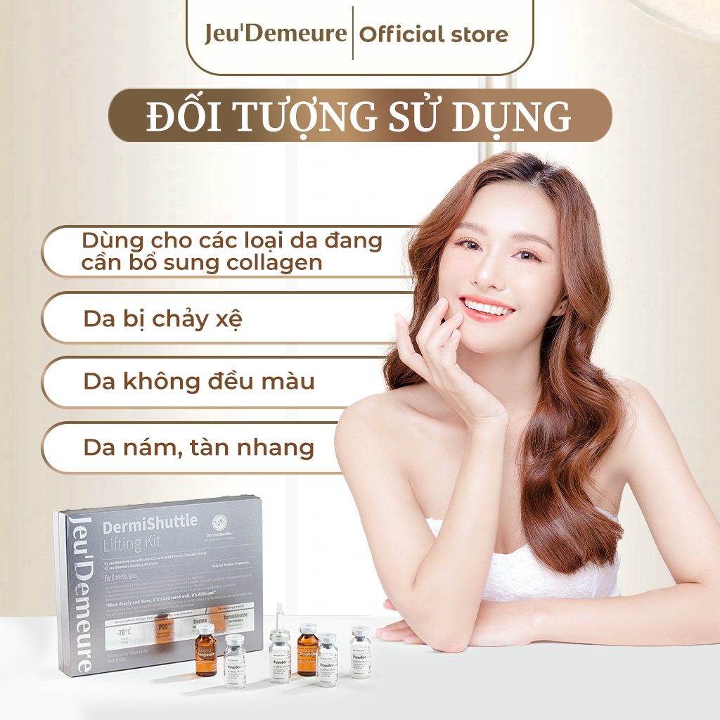 Bộ sản phẩm tinh chất Collagen tươi - Jeu'Demeure DermiShuttle Lifting Kit Mini
