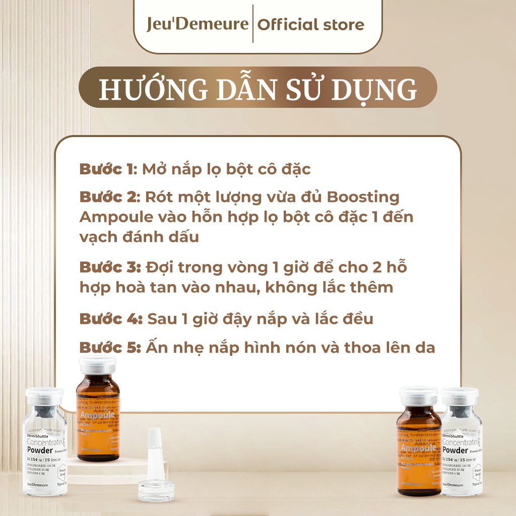Bộ sản phẩm tinh chất Collagen tươi - Jeu'Demeure DermiShuttle Lifting Kit Mini