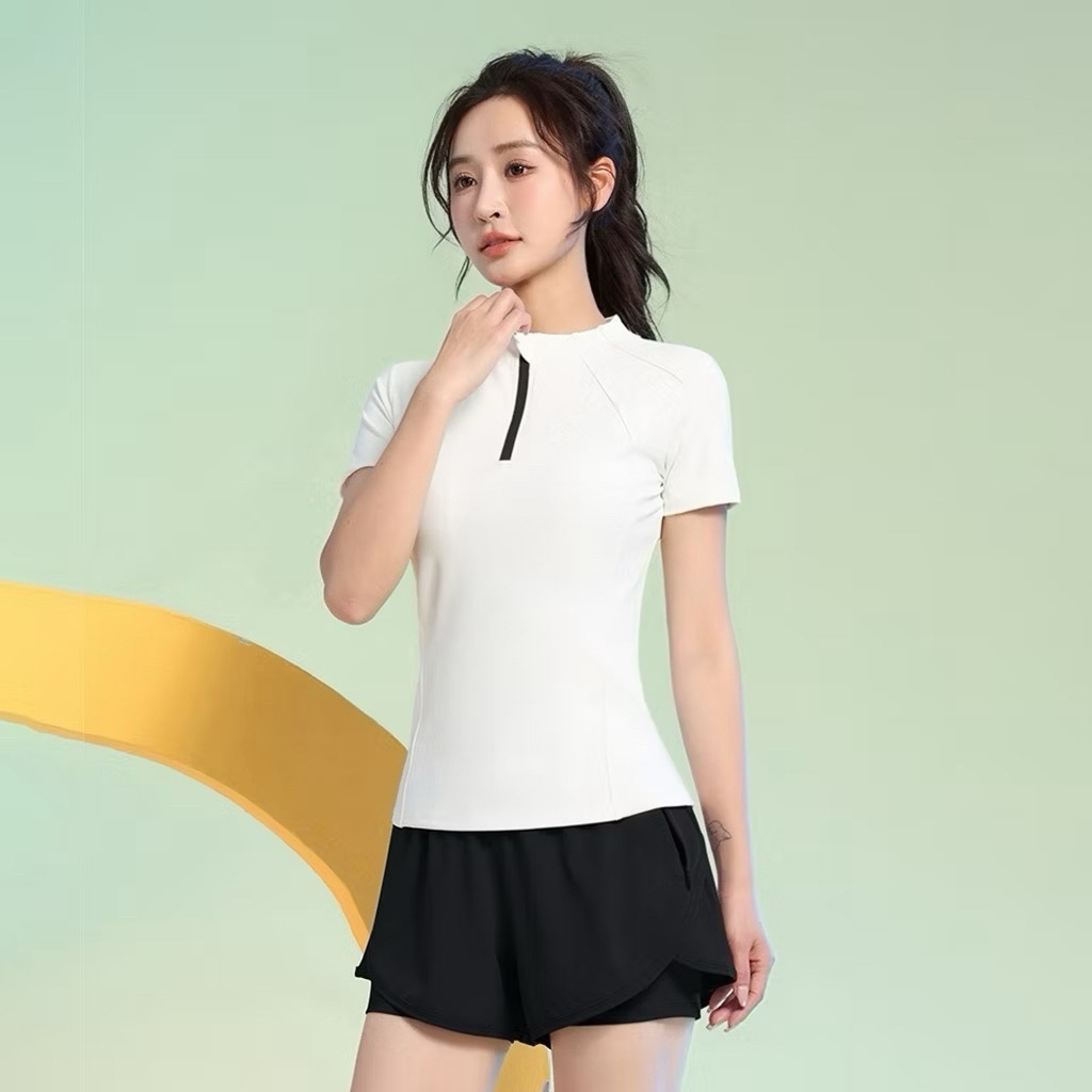 Bộ tập gym nữ SUNNYCHIC áo khóa quần khóa, quần áo tập gym yoga aerobic đạp xe, chạy bộ nữ chất đẹp [166]