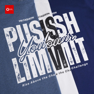 Áo thun nam MK Push Your Limit vải cotton 100% cao cấp form đẹp đi học đi làm dễ phối đồ phong cách