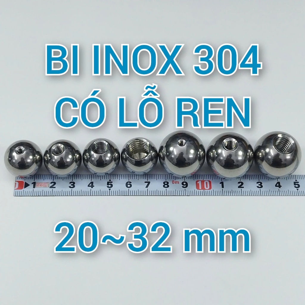 [SUS304 REN] Bi thép không gỉ inox 304 - lỗ ren cụt, đường kính bi 20 ...