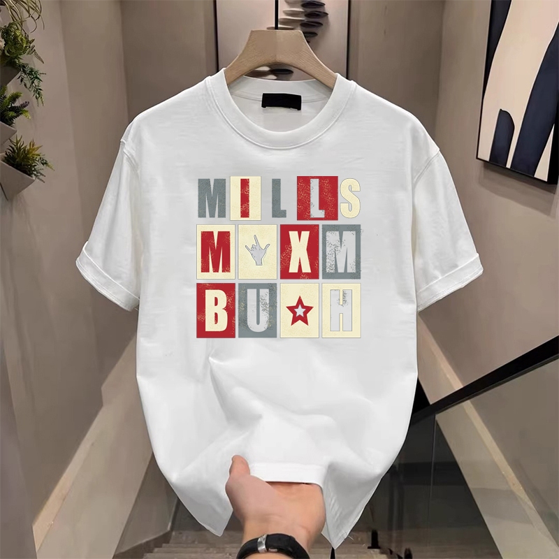 Áo thun nam tay lỡ HappyFamily tay ngắn Chất vải cotton MILLS 100 cao cấp