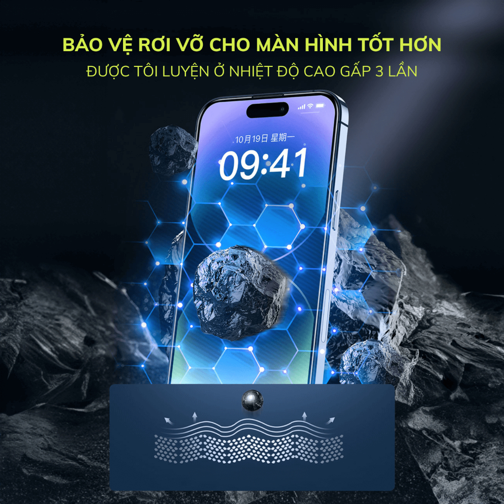 Kính cường lực Kingkong phiên bản cải tiến trong WTP 066 - chống trộm WTP 067 IPhone 11 đến 17Promax