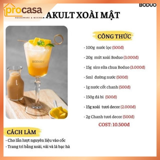 900gr - Siro vị sữa chua Boduo - Yogurt Concentrated – Vị Mát Chua Nhẹ Pha Trà Sữa, Soda, Yogurt Uống