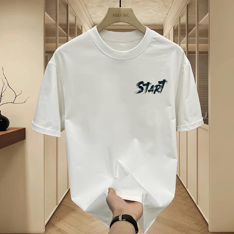 Áo thun nam tay lỡ HappyFamily tay ngắn START ALL OVER AGAIN Chất vải cotton 100 cao cấp