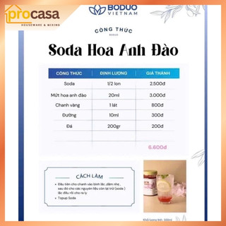 1kg - Mứt Hoa Anh Đào Boduo – Cherry Blossom Jam – Mứt Hồng Pha Chế Trà, Soda, Topping Bánh Kem - Nguyên liệu pha chế