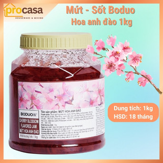 1kg - Mứt Hoa Anh Đào Boduo – Cherry Blossom Jam – Mứt Hồng Pha Chế Trà, Soda, Topping Bánh Kem - Nguyên liệu pha chế