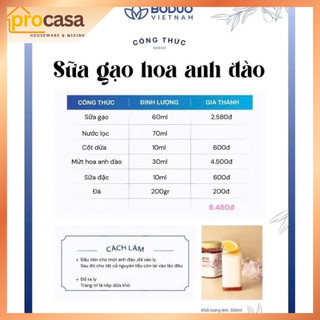 1kg - Mứt Hoa Anh Đào Boduo – Cherry Blossom Jam – Mứt Hồng Pha Chế Trà, Soda, Topping Bánh Kem - Nguyên liệu pha chế