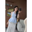 Áo cổ yếm hoạ tiết bo chun xoè dáng bí peplum Áo Kiểu Nữ the.sweaterweather TSW