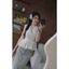 Áo cổ yếm hoạ tiết bo chun xoè dáng bí peplum Áo Kiểu Nữ the.sweaterweather TSW