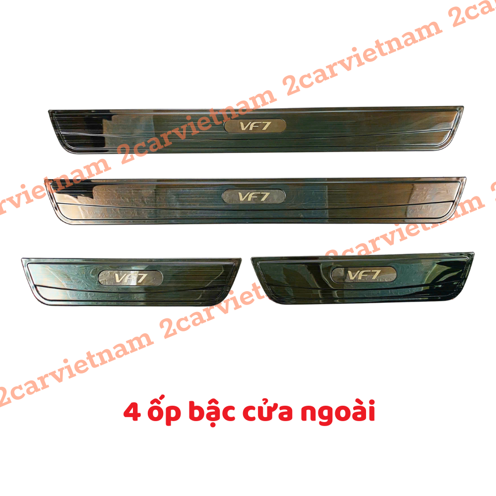 Ốp bậc cửa, Nẹp bước chân xe Vinfast VF7 Vân Titan, chống xước cửa xe cao cấp