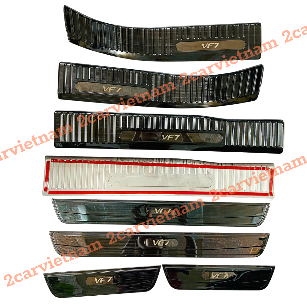 Ốp bậc cửa, Nẹp bước chân xe Vinfast VF7 Vân Titan, chống xước cửa xe cao cấp