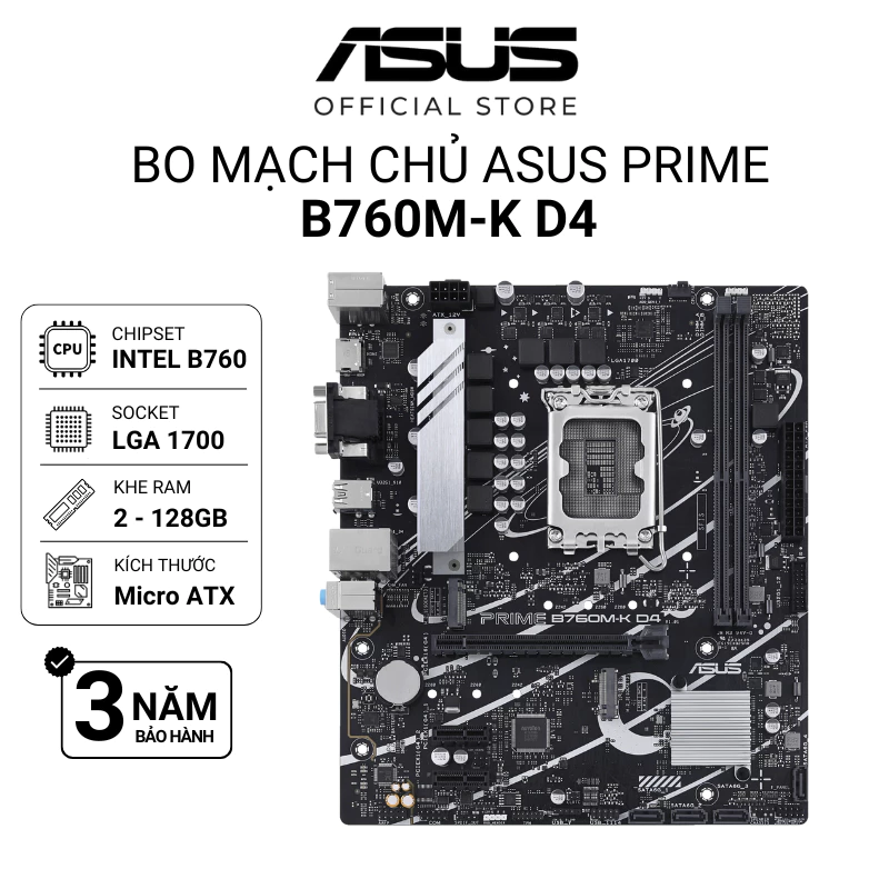 Bo Mạch Chủ ASUS PRIME B760M-K D4