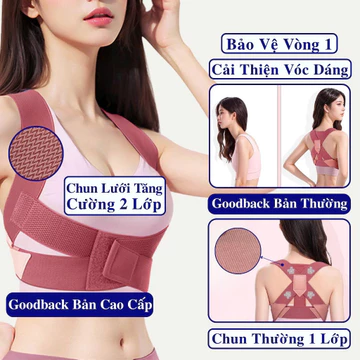 Đai Chống Gù Lưng Bảo Vệ Vòng 1 Nữ Cao Cấp ANDEGO Bảo Hành Lỗi 1 Đổi 1, Đai Định Hình Lưng Chống Gù Nữ.