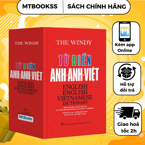 Sách - Từ Điển Anh - Anh - Việt Phiên Bản Bìa Cứng Màu Đỏ - Giải Nghĩa Đầy Đủ Ví Dụ Phong Phú