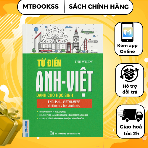 Sách - Từ Điển Anh - Việt Dành Cho Học Sinh (bìa xanh lá cây)