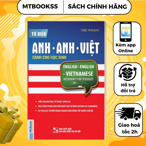 Sách - Từ Điển Anh - Anh - Việt Dành Cho Học Sinh - bìa đỏ