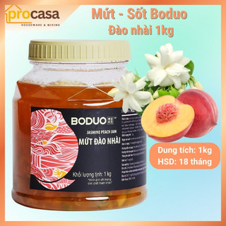 1kg - Mứt Đào Hoa Nhài Boduo – Mứt Trái Cây Pha Trà, Soda, Topping Yogurt – Nguyên liệu pha chế
